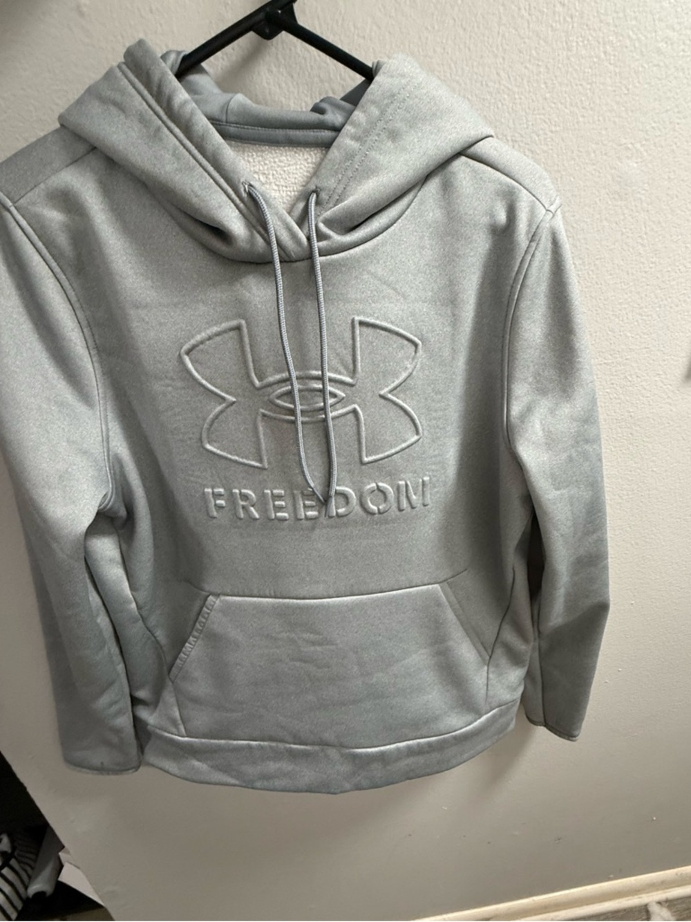 Under Armour Light Gray 'Freedom' Pullover Hoodie